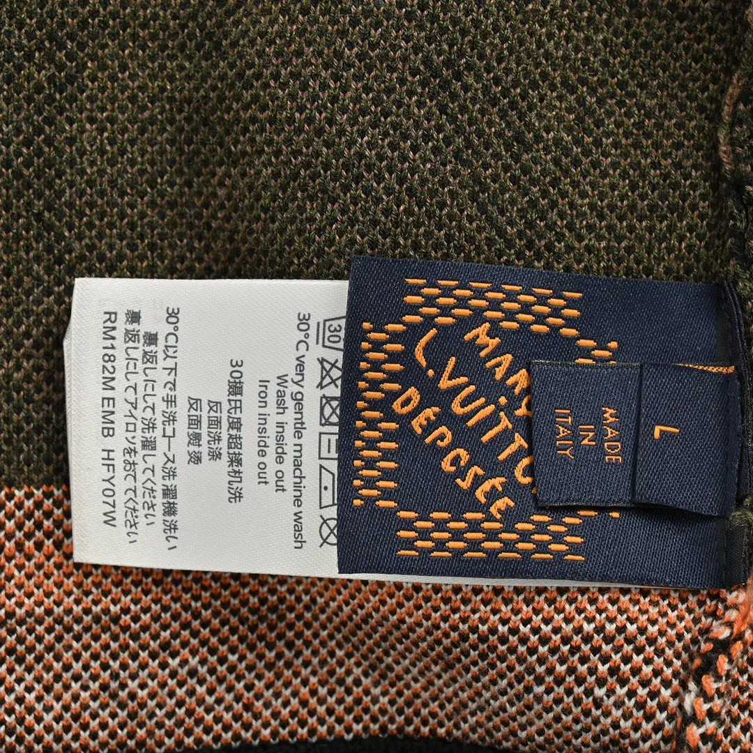 Louis Vuitton/Louis Vuitton 24Fw Western denim jacquard camouflage knitted jacket